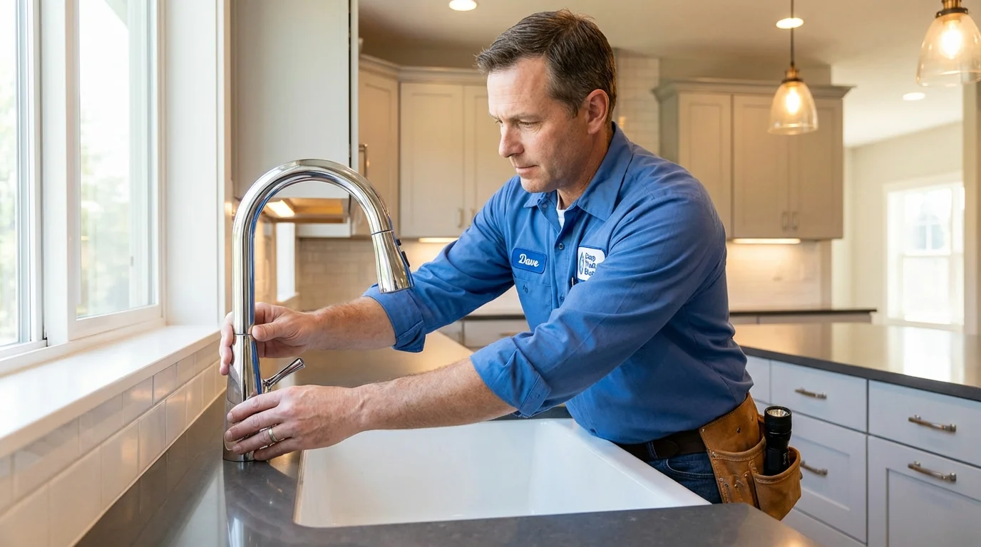 Kitchen faucet installation by Johns Plumbing LLC in Loomis